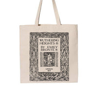 Wuthering Heights by Emily Brontë tote bag. Handbag with Wuthering Heights book design. Book Bag. Library bag. Market bag