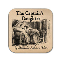 6 coasters with Alexander Pushkin's works. Six Coffee Mug Coasters with famous works by Alexander Pushkin designs.