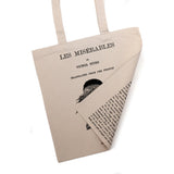 Les Misérables by Victor Hugo tote bag. Handbag with Les Miserables book design. Book Bag. Library bag. Market bag