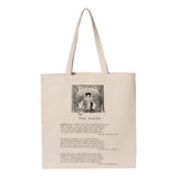 The Raven by Edgar Allan Poe tote bag. Handbag with The Raven book design. Book Bag. Library bag. Edgar Allan Poe Gift