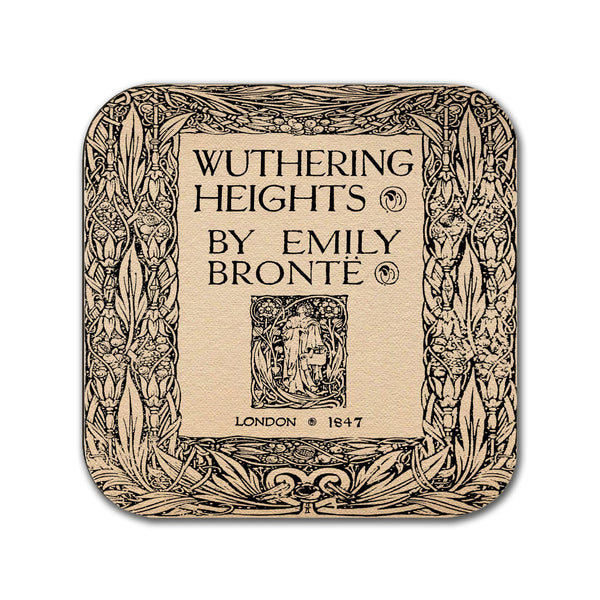 Wuthering Heights by Emily Brontë Coaster. Coffee Mug Coaster with Wuthering Heights book design, Bookish Gift, Literary Gift