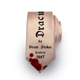 Dracula Necktie, Book Necktie, Dracula by Bram Stoker Tie, Necktie, Literary Gift