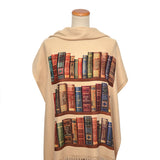 Bookshelf Scarf. Literary Shawl with the famous books' titles, Bookish Gift, Literary Gift, Book Lover Scarf, Librarian gift.