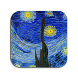 The Starry Night by Vincent van Gogh Coasters. 6 coasters with Starry Night puzzle-like design.