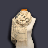 Hamlet Scarf/Shawl. William Shakespeare. The Tragedy of Hamlet, Prince of Denmark by William Shakespeare Scarf.