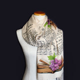 Scarf with poems about Mother. Mother's Day Scarf. Scarf/Shawl/Wrap with famous poems dedicated to Mother. Scarf with poems about Mother.