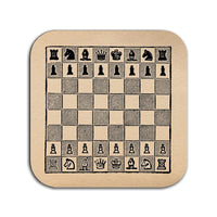 Chess coasters, Set of 6 coasters with Chessboard design.