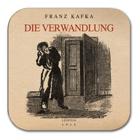 The Metamorphosis by Franz Kafka Coaster.Coffee Mug Coaster with The Metamorphosis book design (German version), Bookish Gift, Literary Gift