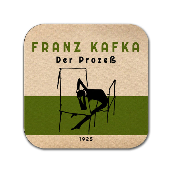 The Trial by Franz Kafka Coaster. Coffee Mug Coaster with "The Trial" book design (German version), Bookish Gift, Literary Gift