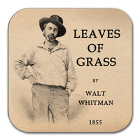Leaves of Grass by Walt Whitman Coaster. Mug Coaster with "Leaves of Grass" book design, Bookish Gift, Literary Gift.