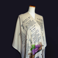 Scarf with poems about Mother. Mother's Day Scarf. Scarf/Shawl/Wrap with famous poems dedicated to Mother. Scarf with poems about Mother.