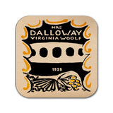 Mrs Dalloway by Virginia Woolf Coaster. Mug Coaster with "Mrs Dalloway" book design, Bookish Gift, Literary Gift.
