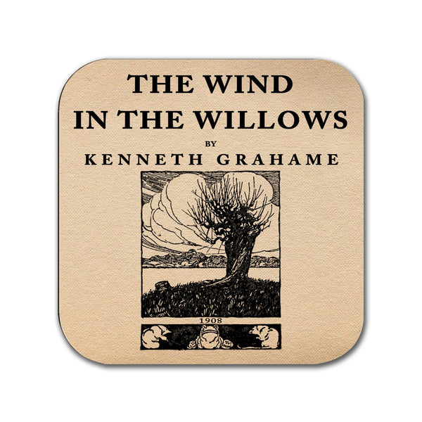 The Wind in the Willows by Kenneth Grahame Coaster. Mug Coaster with "The Wind in the Willows" book design, Bookish Gift, Literary Gift.