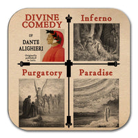 The Divine Comedy by Dante Alighieri Coaster. Coffee Mug Coaster with "The Divine Comedy" design.