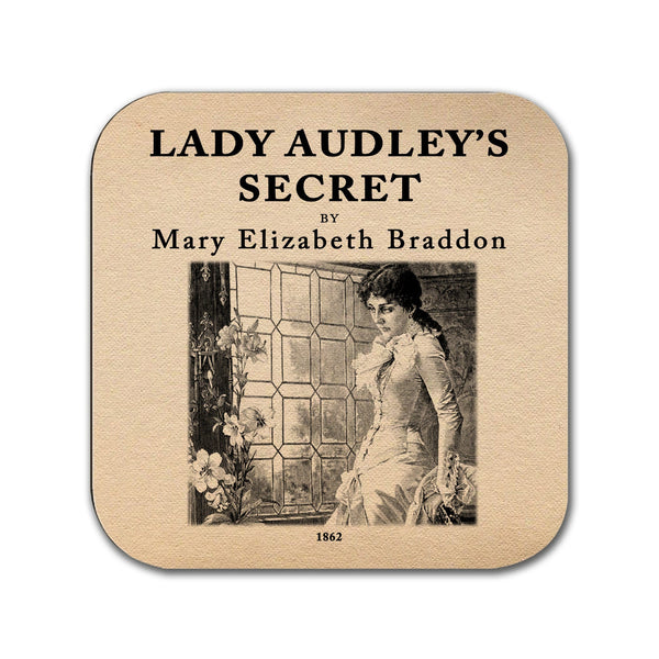 Lady Audley's Secret by Mary Elizabeth Braddon Coaster. Coffee Mug Coaster with Lady Audley's Secret book design, Bookish Gift,Literary Gift
