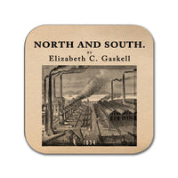 North and South by Elizabeth Gaskell Coaster. Coffee Mug Coaster with "North and South" book design, Bookish Gift, Literary Gift, Bookworm
