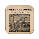 North and South by Elizabeth Gaskell Coaster. Coffee Mug Coaster with "North and South" book design, Bookish Gift, Literary Gift, Bookworm