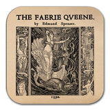 The Faerie Queene by Edmund Spenser Coaster. Coffee Mug Coaster with "The Faerie Queene" poem design, Bookish Gift, Literary Gift