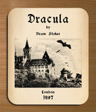 Dracula by Bram Stoker Mouse pad. Literary Mousepad with Dracula book design, Bookish Gift, Literary Gift, Librarian gift, Goth Gift