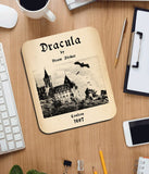 Dracula by Bram Stoker Mouse pad. Literary Mousepad with Dracula book design, Bookish Gift, Literary Gift, Librarian gift, Goth Gift