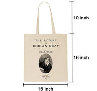 The Picture of Dorian Gray by Oscar Wilde tote bag. Handbag with The Picture of Dorian Gray book design. Book Bag. Library bag. Market bag