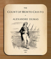 The Count of Monte Cristo by  Alexandre Dumas Mouse pad. Literary Mousepad with Count of Monte Cristo design, Bookish Gift, Literary Gift
