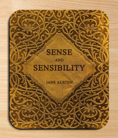 Sense and Sensibility by Jane Austen Mouse pad. Literary Mousepad with Sense and Sensibility book design, Bookish Gift, Literary Gift