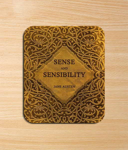 Sense and Sensibility by Jane Austen Mouse pad. Literary Mousepad with Sense and Sensibility book design, Bookish Gift, Literary Gift