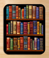 Bookshelf Mousepad. Literary Mouse pad with the famous books' titles, Bookish Gift, Literary Gift, Librarian gift.