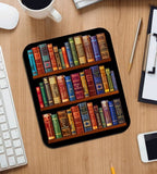 Bookshelf Mousepad. Literary Mouse pad with the famous books' titles, Bookish Gift, Literary Gift, Librarian gift.