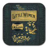 Little Women by Louisa M. Alcott Coaster. Coffee Mug Coaster with Little Women book design, Bookish Gift, Literary Gift