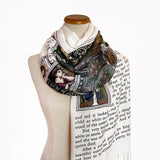 Snow White Scarf Shawl Wrap. Book scarf, Literary scarf, Classic Literature, Brothers Grimm fairy tale