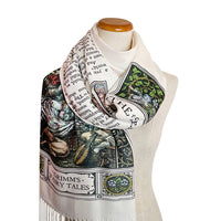 Sleeping Beauty Scarf Shawl Wrap. Book scarf, Literary scarf, Classic Literature, Brothers Grimm fairy tale