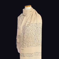 Captain Wentworth's letter to Anne Elliot from Persuasion by Jane Austen Shawl Scarf Wrap. Love letter, Book scarf, Jane Austen Gift.
