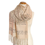 Captain Wentworth's letter to Anne Elliot from Persuasion by Jane Austen Shawl Scarf Wrap. Love letter, Book scarf, Jane Austen Gift.